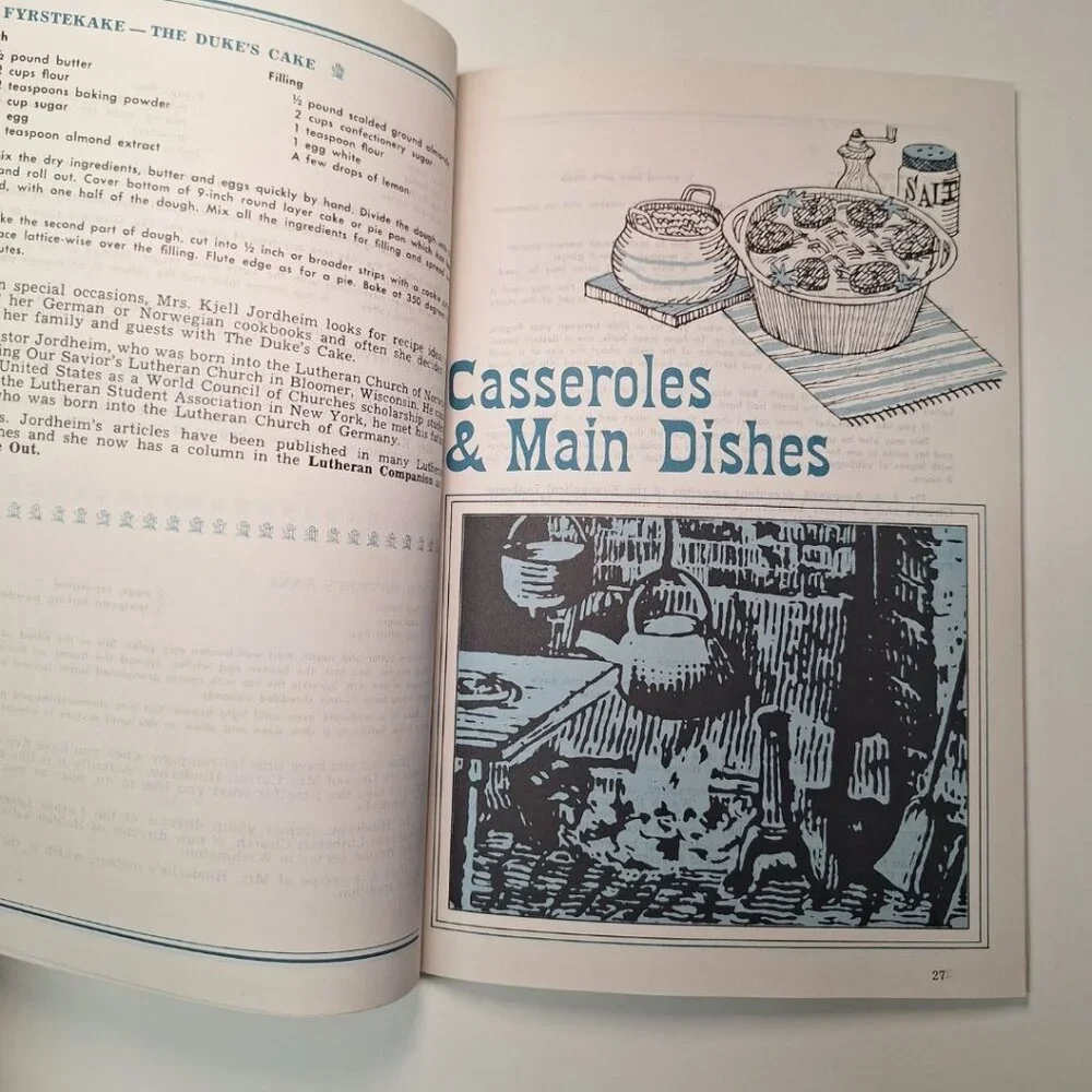 Kitchen Korner Lutheran Cookbook Brotherhood Bond Vintage 60s Recipes Bread Cake